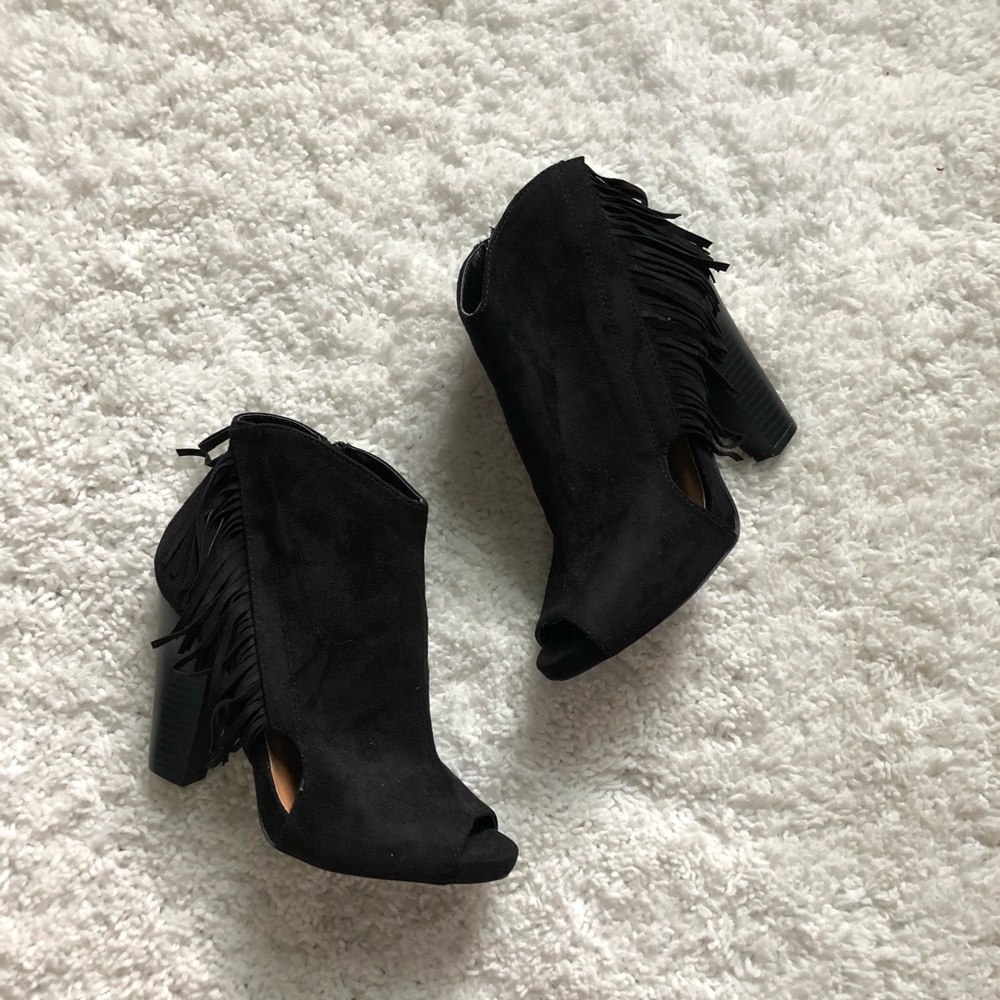 Fringe booties